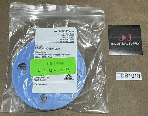 (6) Garlock FF-3504-100-150#-.0625 1¡± 3504 Gylon Full Faced Flange Gasket ????
