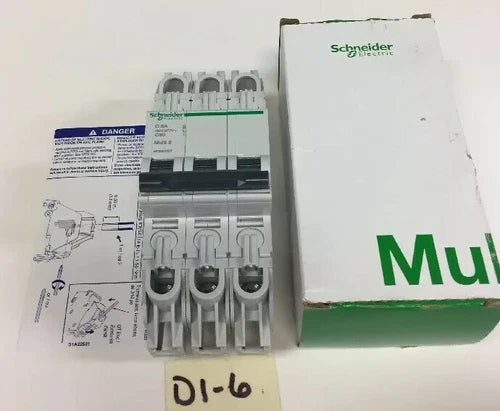 Schneider Electric P/N 61327 Circuit Breaker 5A 3 Pole New In Box! *Warranty*