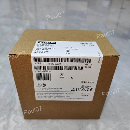 New Siemens 6ES7211-1BE40-0XB0 6ES7 211-1BE40-0XB0 SIMATIC S7-1200 CPU 1211C