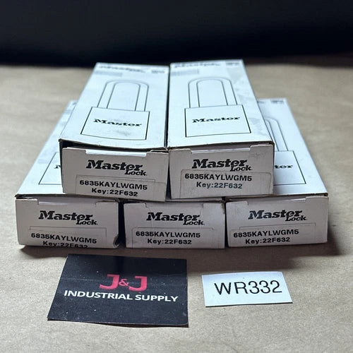 (5) NEW IN BOX- Master Lock 6835KAYLWGM5 Key: 22F632 (NO KEYS) || WARRANTY ????
