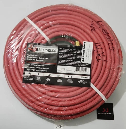 *BRAND NEW* Best Welds 907-LB504 Twin Welding Hose 1/4" 50' B-B Grade R Warranty
