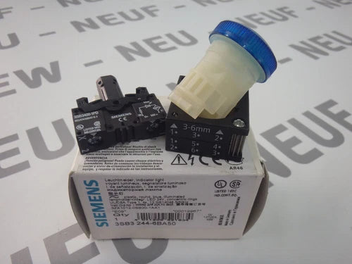 3SB32446BA50 - SIEMENS - 3SB3 244-6BA50 / Luz Indicadora Azul Nuevo