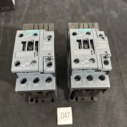 (2) SIEMENS 3RT2024-1AK60 3 pole CONTACTOR Fast Shipping!