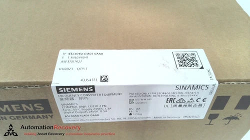 SIEMENS 6SL3040-1LA01-0AA0, SINAMICS S120 CONTROL UNIT CU310-2 PN, NEW #310133