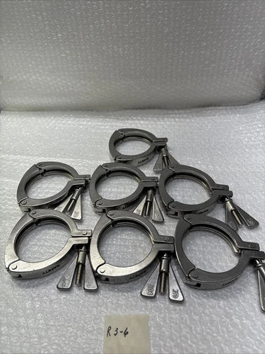 ** New Three Segment Heavy Duty Sanitary Tri Clamp Stainless Steel 304 Lot Of 7#