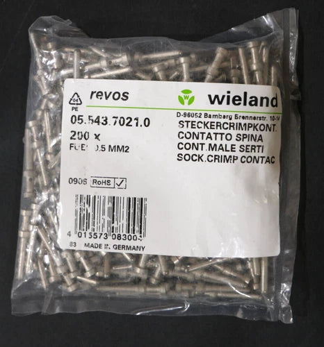200 St¨¹ck WIELAND Steckercrimpkontakt 05.543.4021.0 f¨¹r 0,5mm?