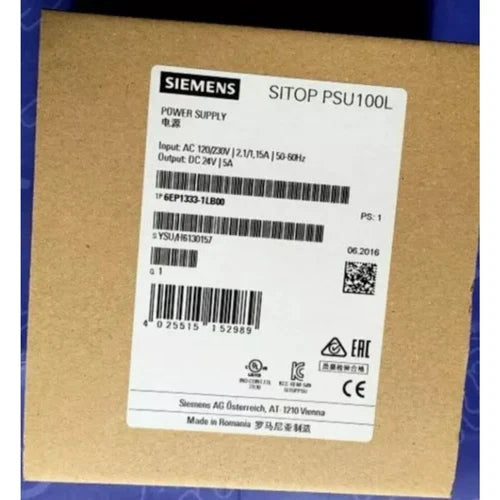 New Siemens 6EP1333-1LB00 SITOP PSU100L Stabilized Power Supply 6EP1 333-1LB00