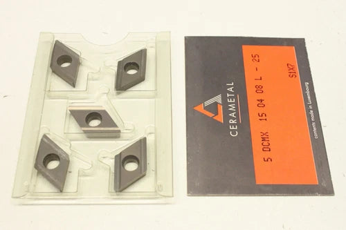5x CERAMETAL S1X7 5 DCMX 15 04 08 L-25 5 DCMX150408 Wendeschneidplatten S1X7 OVP
