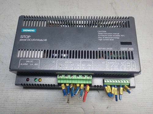 Lot of (3) SIEMENS POWER DC-USV-MODUL 40 POWER SUPPLY 6EP1931-2FC01_VER 4