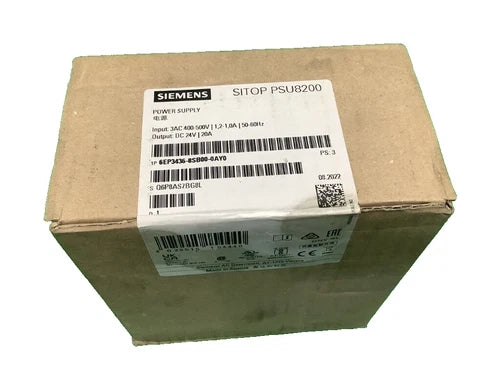 6EP34368SB000AY0 - SIEMENS - 6EP3436-8SB00-0AY0 Power Supply NEW