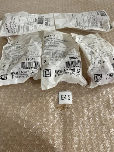 (5) Square D 9001 KA3 Fingersafe Contact Block Series K,New In Sealed Bags
