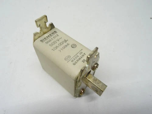Siemens 2x 3NA1 012 Sicherung 500V / 10A 00/gl 3NA1012
