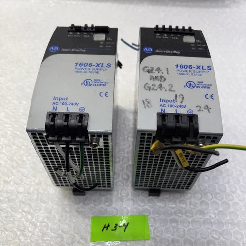 ** PreownedAllen Bradley 1606-XLS240E  Power Supply 100-240V DC24-28(Lot Of 2) #