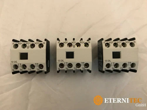 3 x Moeller 13 DIL Hilfsschalter Baustein