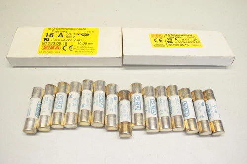 16x SIBA 6003305.16 16A  10x38mm G Sicherung 600330516 OVP