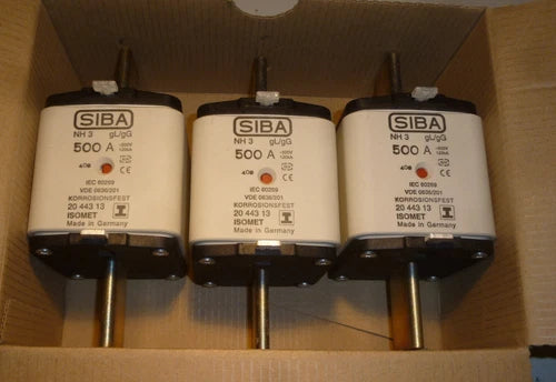 3 x Panzersicherung SIBA NH 3 gL/gG  Sicherung 500 A ; Neu