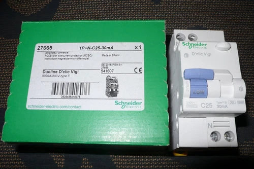 DISJONCTEUR DIFFERENTIEL 25A 30mA TYPE F, A, SI, SCHNEIDER ELECTRIC 27665 MERLIN