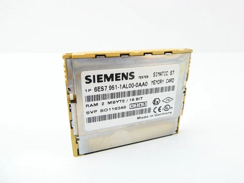 SIEMENS SIMATIC S7 6ES7 951-1AL00-0AA0 (RAM 2MBYTE/16BIT) MEMORY CARD