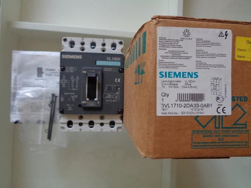 SIEMENS VL100X 100A 3VL1710-2DA33-0AB1 3POLE CIRCUIT BREAKER
