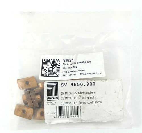 15 St¨¹ck Rittal Maxi-PLS Gleitmuttern SV 9650.900 | M6 | NEU in OVP