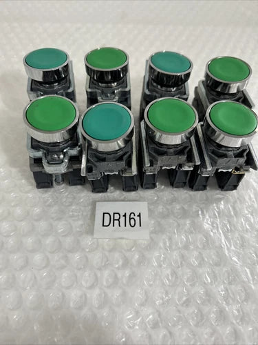 (8)Telemecanique Green Pushbutton with 2 Contacts, ZBE-101 Fast Shipping!