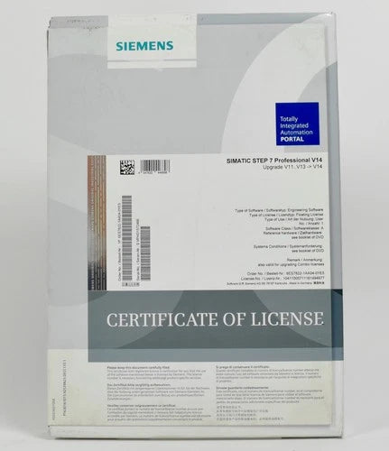 Siemens STEP 7 Professional V14 Upgrade V11..V13->V14, 6ES7822-1AA04-0YE5