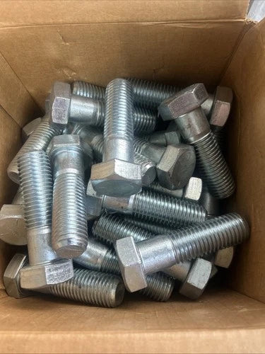 (40) NEW 1-1/8-7 x 4 Hex Cap Screws ZN-BLUE Grade 5 Fast Shipping! + Warranty