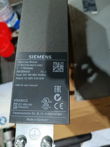 SIEMENS SMART LINE  6SL3130-6AE15-0AB1 , 6SL3 130-6AE15-0AB1 , FACTURA GARANT?A