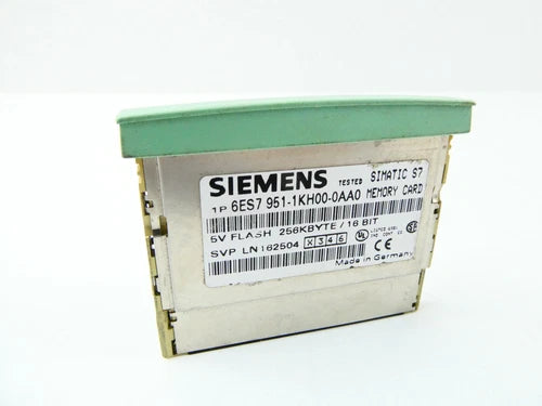 SIEMENS SIMATIC S7 6ES7 951-1KH00-0AA0 (5V FLASH 256KBYTE/16BIT) MEMORY CARD