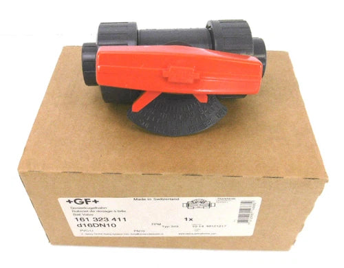 +GF+ Georg Fischer Dosierkugelhahn Typ323 d16 DN10 161.323.411 | NEU OVP