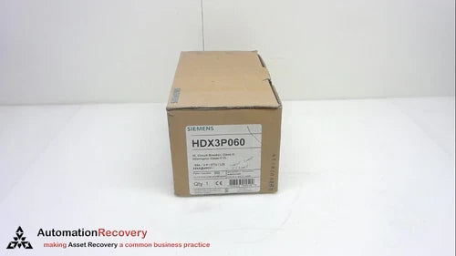 SIEMENS HDX3P060, VL CIRCUIT BREAKER, 3 POLE, 60A, 65KA @ 480V, NEW #243637