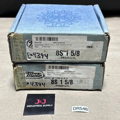 (2) NEW OPEN BOX- Martin Sprocket Flex Hub 8S FLNG 1-5/8¡± 3/8x3/16 KW + WARRANTY