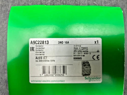 3 件全新施耐德电气 A9C22813 3NO 16A ACTI9 ICT 接触器
