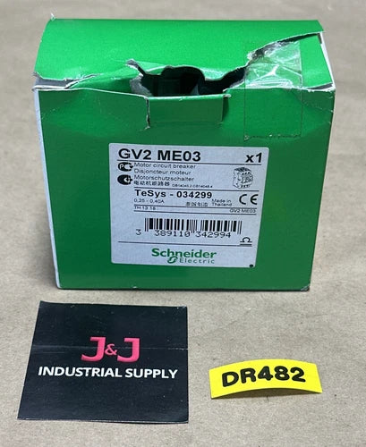 NEW OPEN BOX- Schneider Electric GV2ME03 Motor Circuit Breaker 034299 + WARRANTY