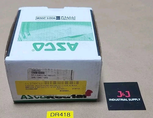 *BRAND NEW* ASCO 8345H003 Red Hat Brass Solenoid Valve 110/120V 1/4" + Warranty!