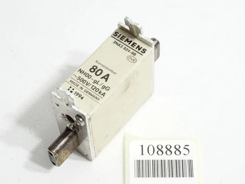 Siemens Sicherung 3NA3824-8B 80A NH00 gL/gG 500VAC 120kA