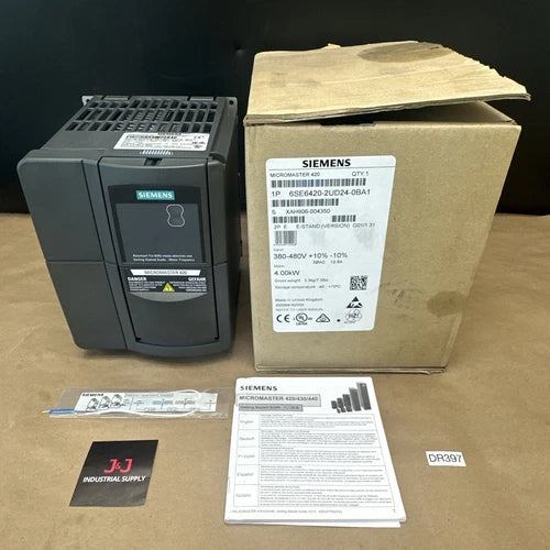 NEW IN BOX- SIEMENS 6SE6420-2UD24-0BA1 Micromaster 420 E-Stand 3-Phase 4.00kW