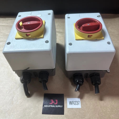 (2) PREOWNED- FMX IMA-ENCL-32FWY Large Enclosure and Rotary Handle Disconnect