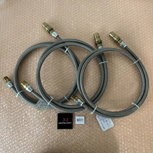 (3) NNB- FPS Fossil Power Systems S/S Air Hose Assembly #9061-0802-6 3/8"x6'