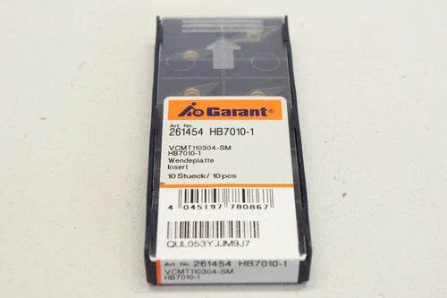 10x GARANT 261454 HB7010-1 VCMT110304-SM Wendeschneidplatten OVP