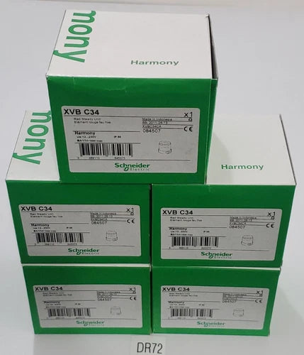 *NEW* LOT OF 5 Schneider Electric XVB C34 Red Steady Unit Lights + Warranty!
