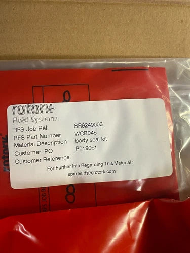 1pc x Rotork WCB045 Body Seals Kit Standard Temp CP1 045