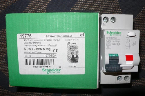 DISJONCTEUR DIFFERENTIEL 25A 30mA，A 型。施耐德电气 19776 MERLIN GERIN