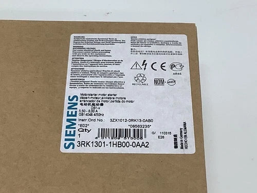 3RK13011HB000AA2 - Siemens - 3RK1301-1HB00-0AA2 Engine Intervention New