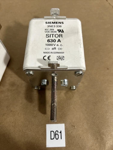 SIEMENS 3NE3 336 CONDUCTOR FUSE 630A 1000VAC NNB FAST SHIPPING!+WARRANTY