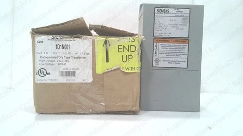 SIEMENS 1D1N001 CLASS AA, SINGLE PHASE TRANSFORMER, A6X1082280, NEW #341792