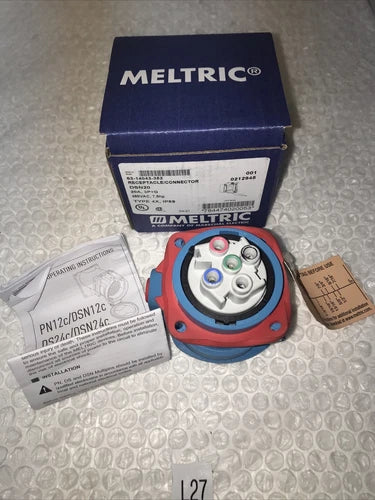 * NEW MELTRIC 63-14043-352 RECEPTACLE/CONNECTOR DSN20 20A 480VAC#