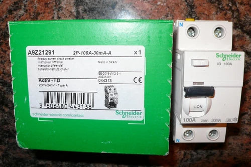 INTERRUPTEUR DIFFERENTIEL 100A 30mA, A, SCHNEIDER ELECTRIC A9Z21291 MERLIN GERIN