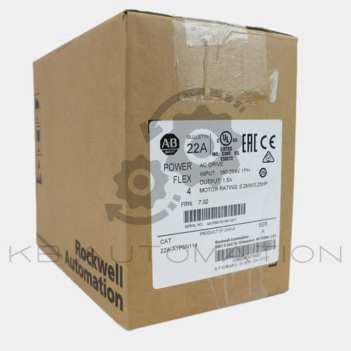 22A-A1P5N114 PowerFlex4 AC Drive, 1PH, 240V, 1.5A at 0.2kW (0.25HP), frame A