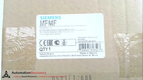 SIEMENS 3VL9300-3JN01, MFMF LV MAX FLEX OPERATOR BREAKER MECHANISM, NEW #243467